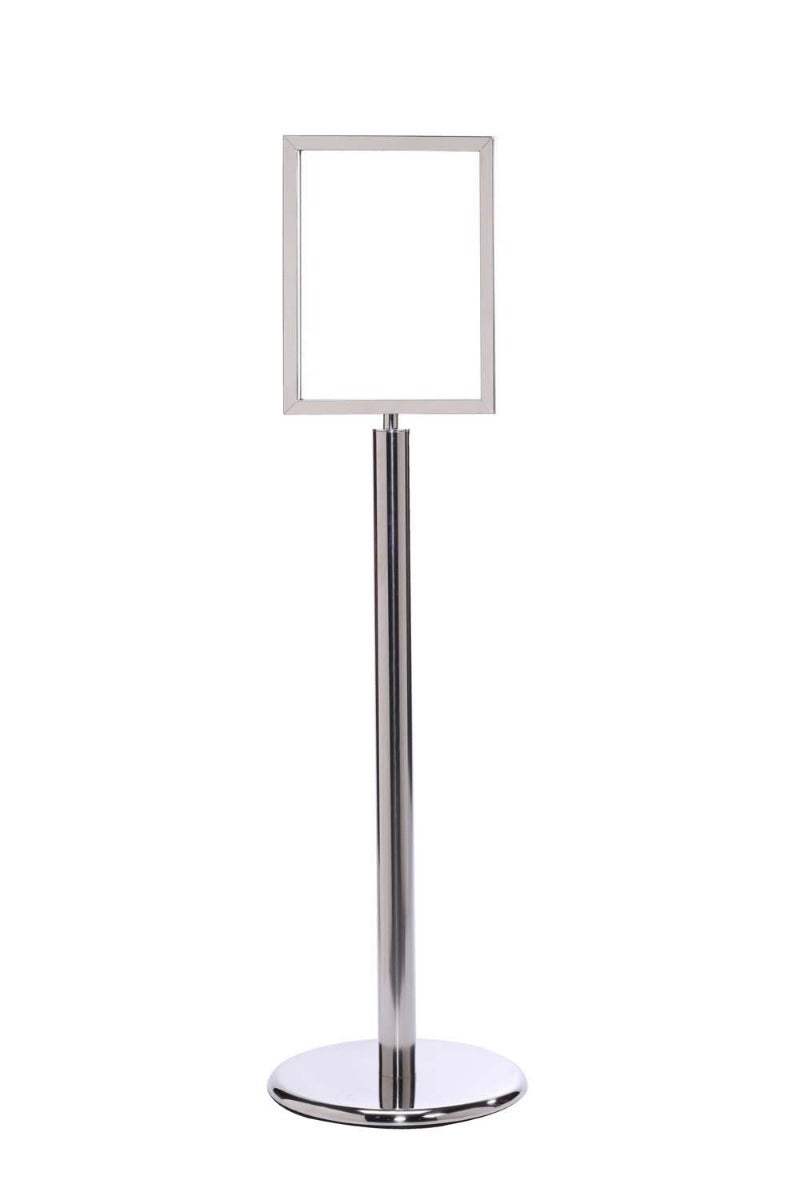 Crowd Control Sign Stand - Vertical Frame / Flat Base