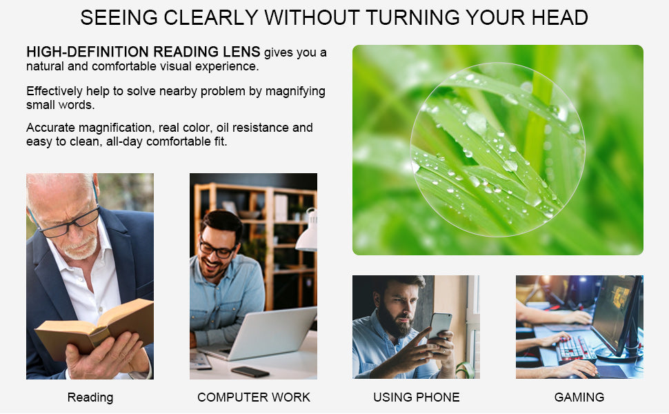 Men’s Reading Glasses Stylish Readers Light Weight Reading Glasses By MARE AZZURO