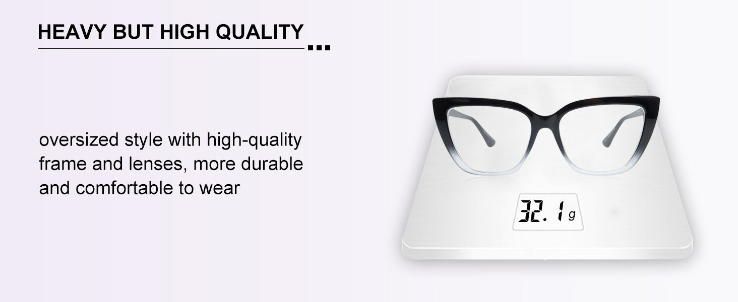 MARE AZZURO Oversized Reading Glasses Women Large Cat Eye Readers