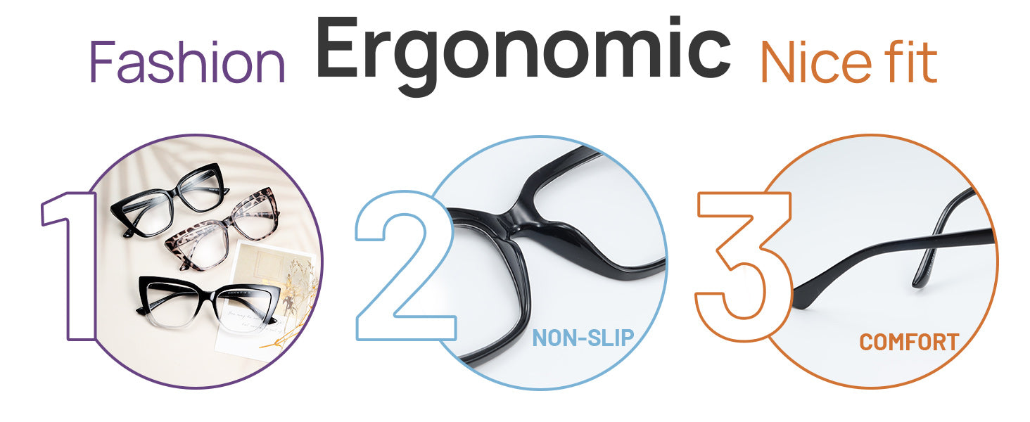 MARE AZZURO Oversized Reading Glasses Women Large Cat Eye Readers