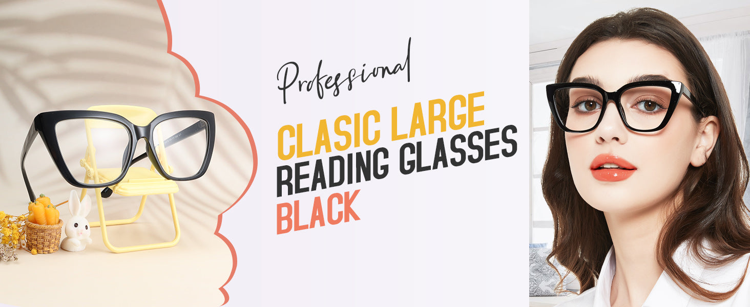 MARE AZZURO Oversized Reading Glasses Women Large Cat Eye Readers