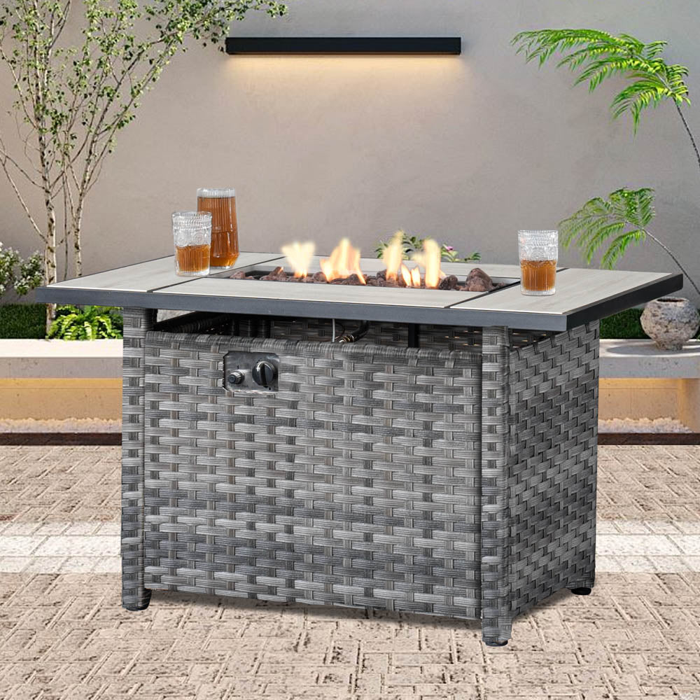 patio furniture fire pit set