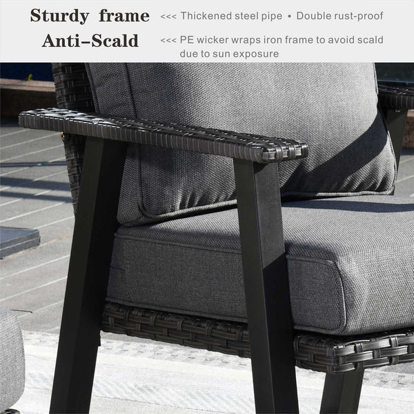 Ovios Patio Backyard outdoor PE rattan wicker sofa couch