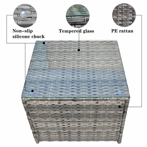Ovios Patio Backyard outdoor PE rattan wicker sofa couch