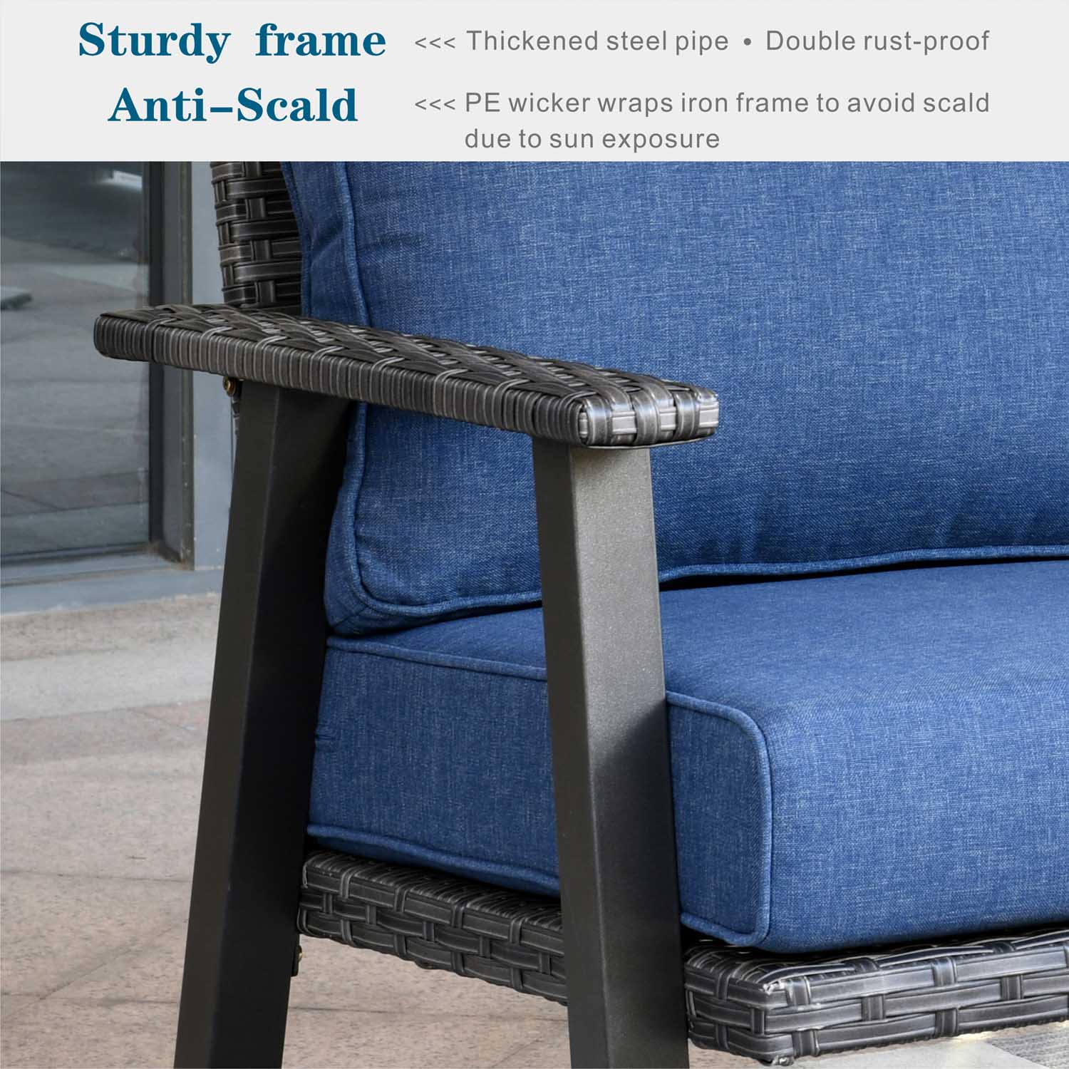 Ovios Patio Conversation Set 5 Person Seating