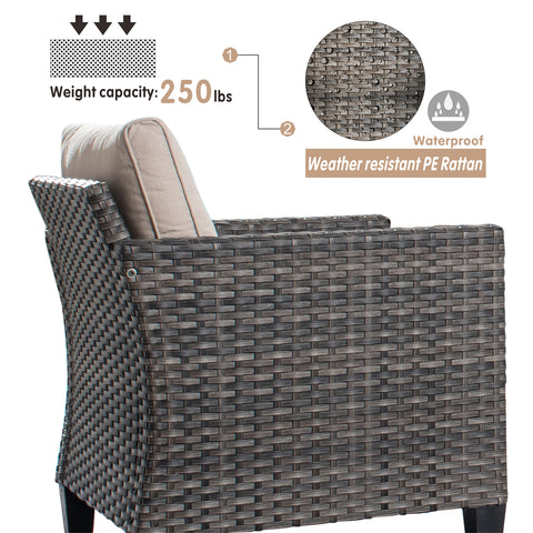 Ovios Patio Backyard outdoor PE rattan wicker sofa couch