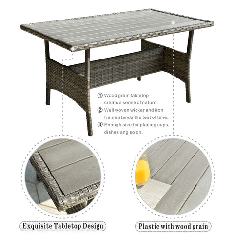 Ovios Outdoor Furniture Set Rattan 5-Piece