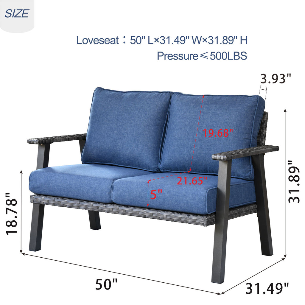 Ovios Patio Bistro Set Loveseat