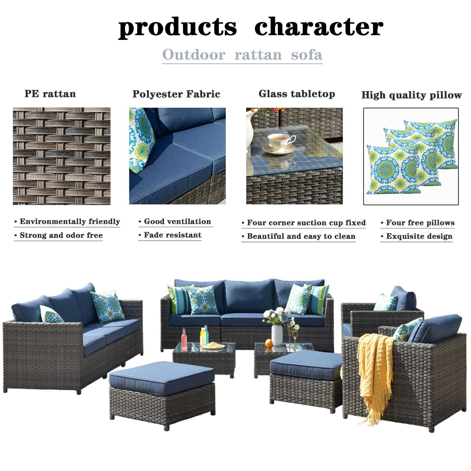 Ovios Patio Furniture Set King 12-Piece