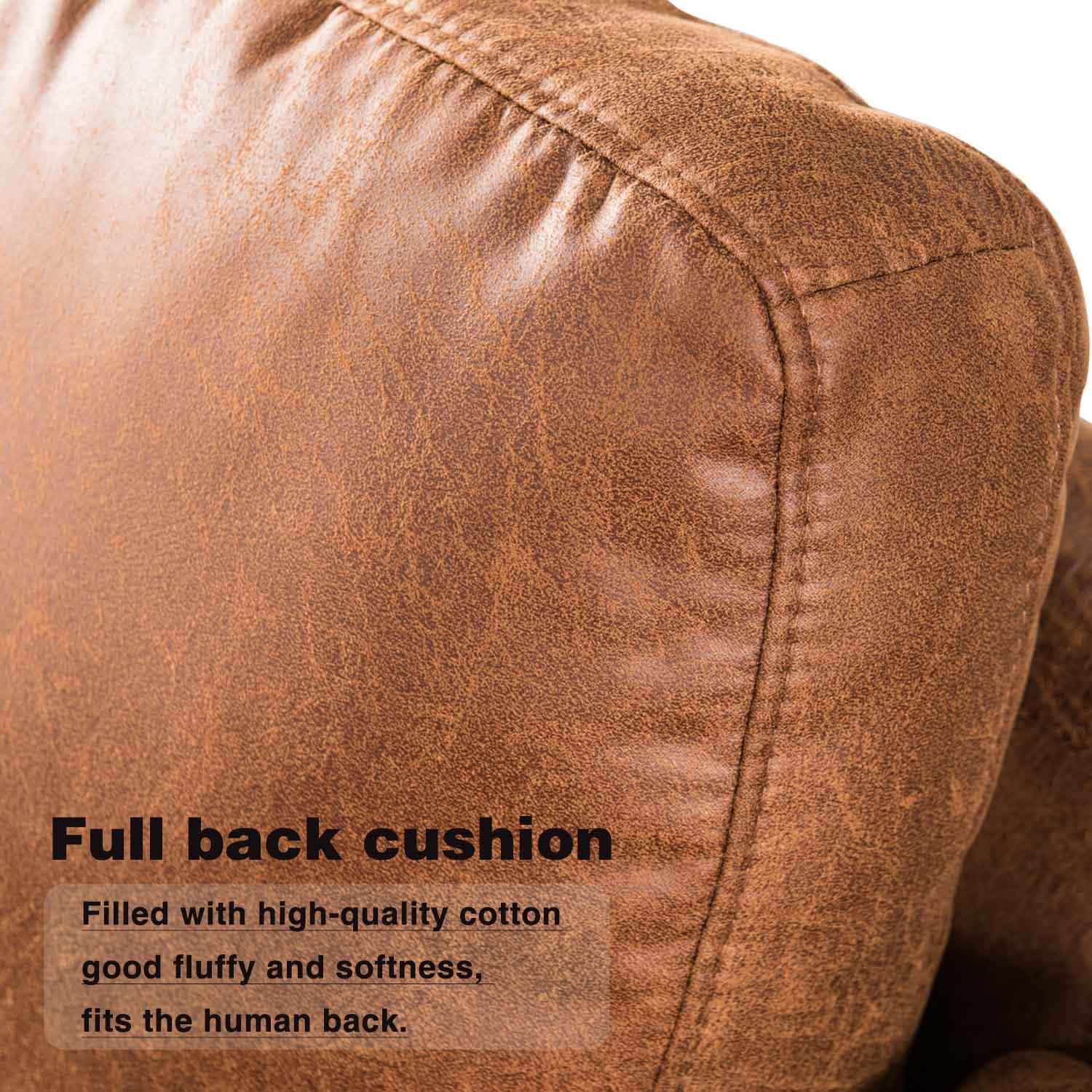 产品 Ovios Living Room 100.78" Wide Fabric or Leathaire Reversible Sofa