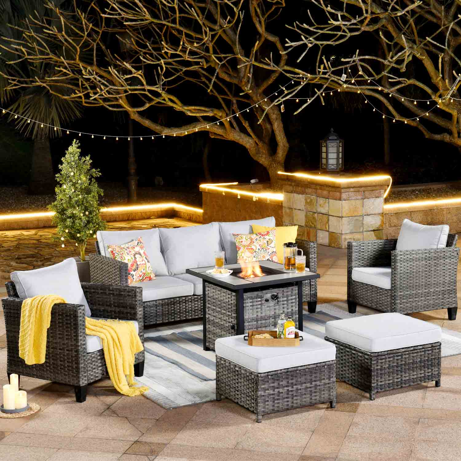 fire pit sets patio furniture