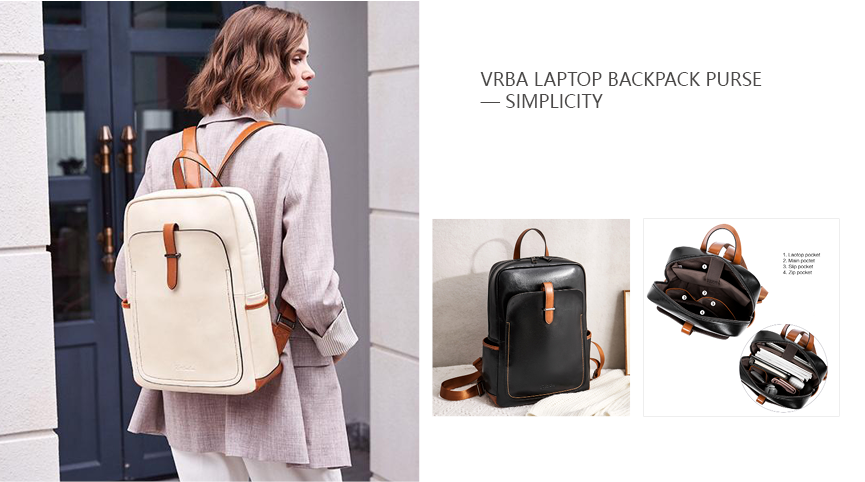 Vrbra Laptop Backpack Purse - Simplicity