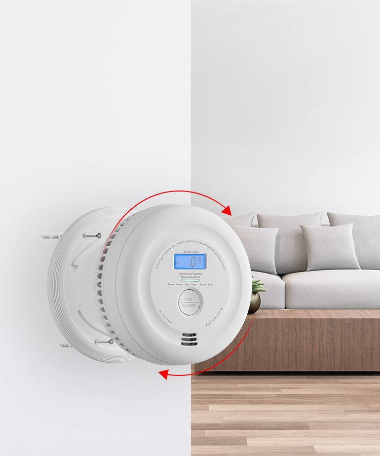 XSense SC08 Combination Smoke and Carbon Monoxide Alarm with LCD Display
