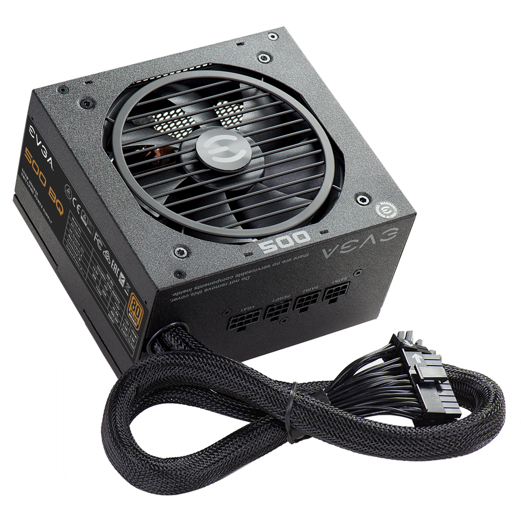 110-BQ-0500-K1 EVGA 500W BQ Semi-Modular Power Supply 843368043346