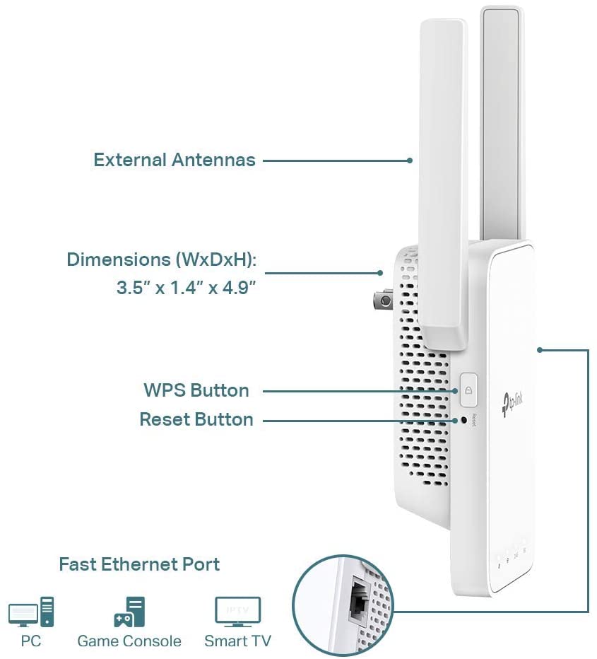 RE315 TP-Link AC1200 Mesh WiFi Extender Dual Band 840030701498