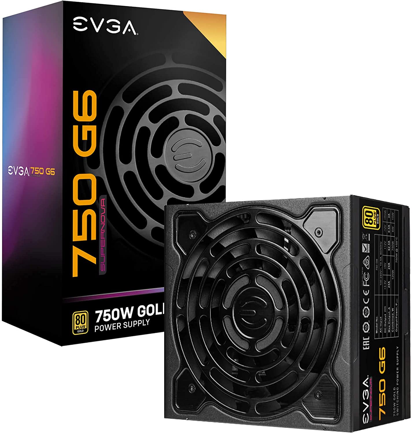 220-G6-0750-X1 EVGA 750w G6 Power Supply 843368068318