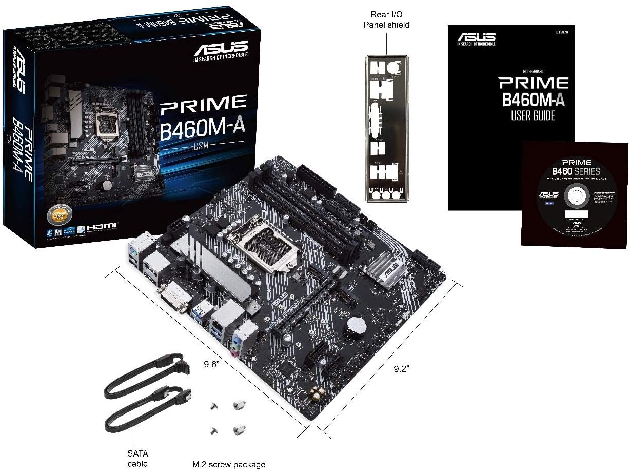 PRIME B460M-A ASUS Prime LGA 1200 DDR4 HDMI mATX motherboard 192876716113