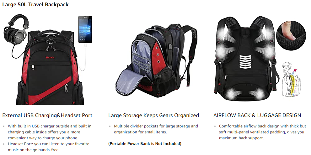 matein laptop backpack
