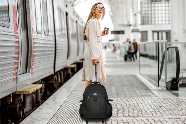 Matein Rollrucksack | Rollrucksack für 15-Zoll-Laptop