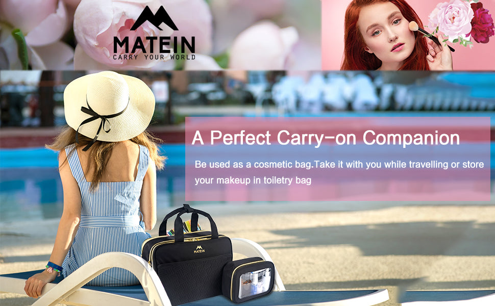 Matein Women Toiletry Bag 2 PCS-makeup bag