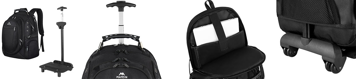 Matein Roller Bookbag-wheeled backpack