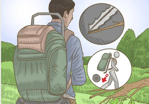 Wie packt man ein Zelt in einen Rucksack?