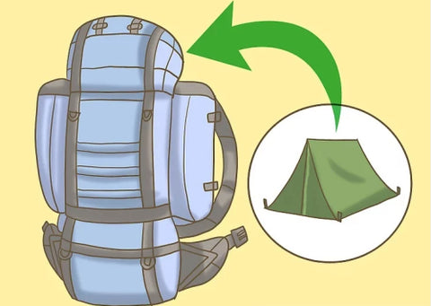 How to pack a tent in a backpack?