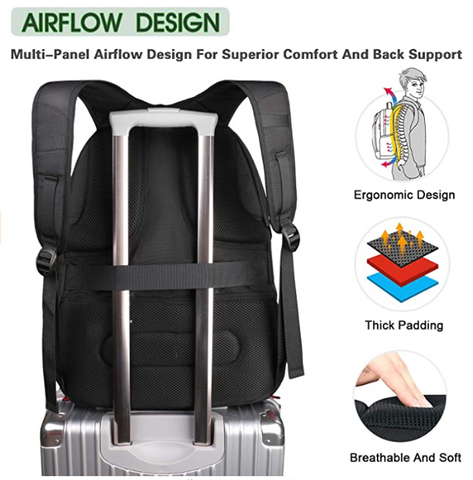 la mejor mochila para computadora portátil para viajar con una correa de equipaje