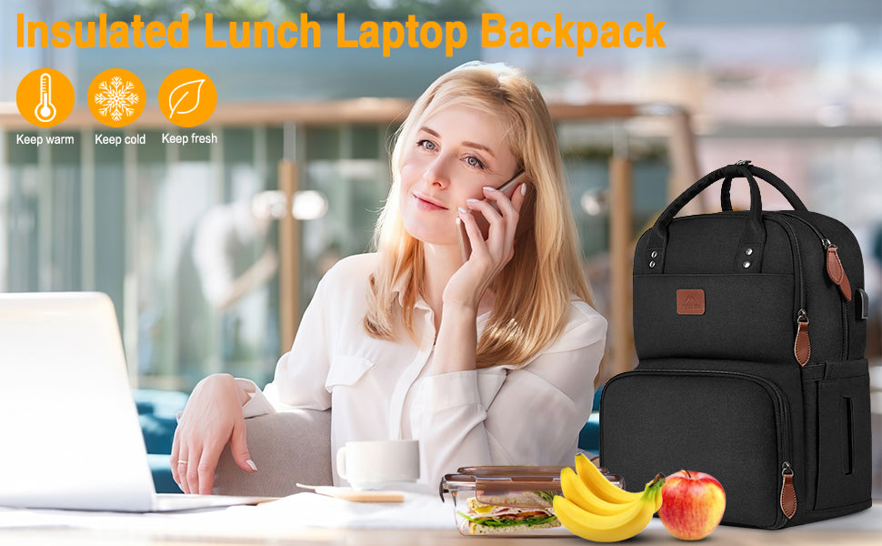 Matein Lunch Backpack for Women- lunch box backpack