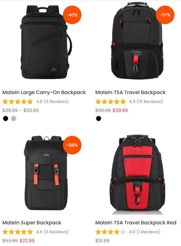 MATEIN TRAVEL BACKPACK