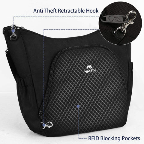 Matein Travelon Anti-Theft Crossbody Bag