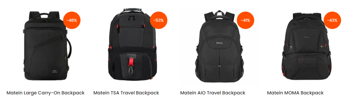 Matein travel backpacks