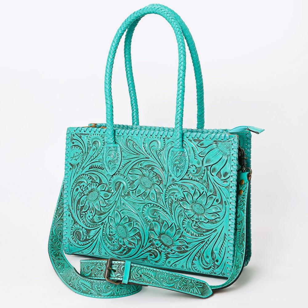 American Darling Leather Tooled Tote