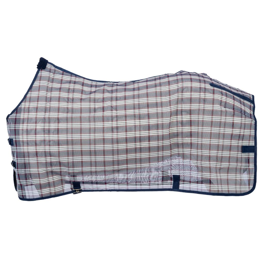 Tough 1 Blue Navy Plaid Deluxe Mesh Fly Sheet