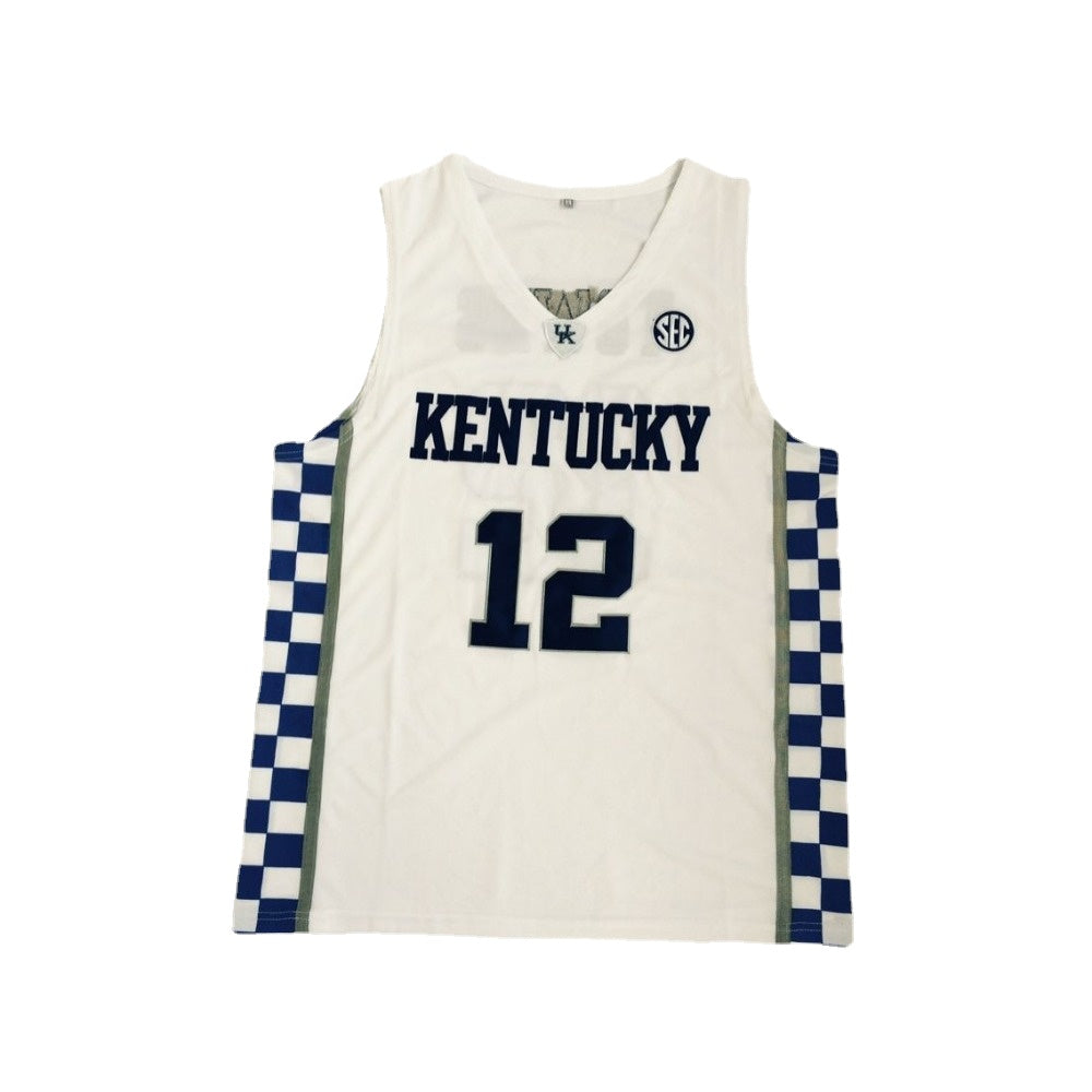 Vintage Karl Anthony Towns #12 Kentucky Throwback Classic Retro Jersey White