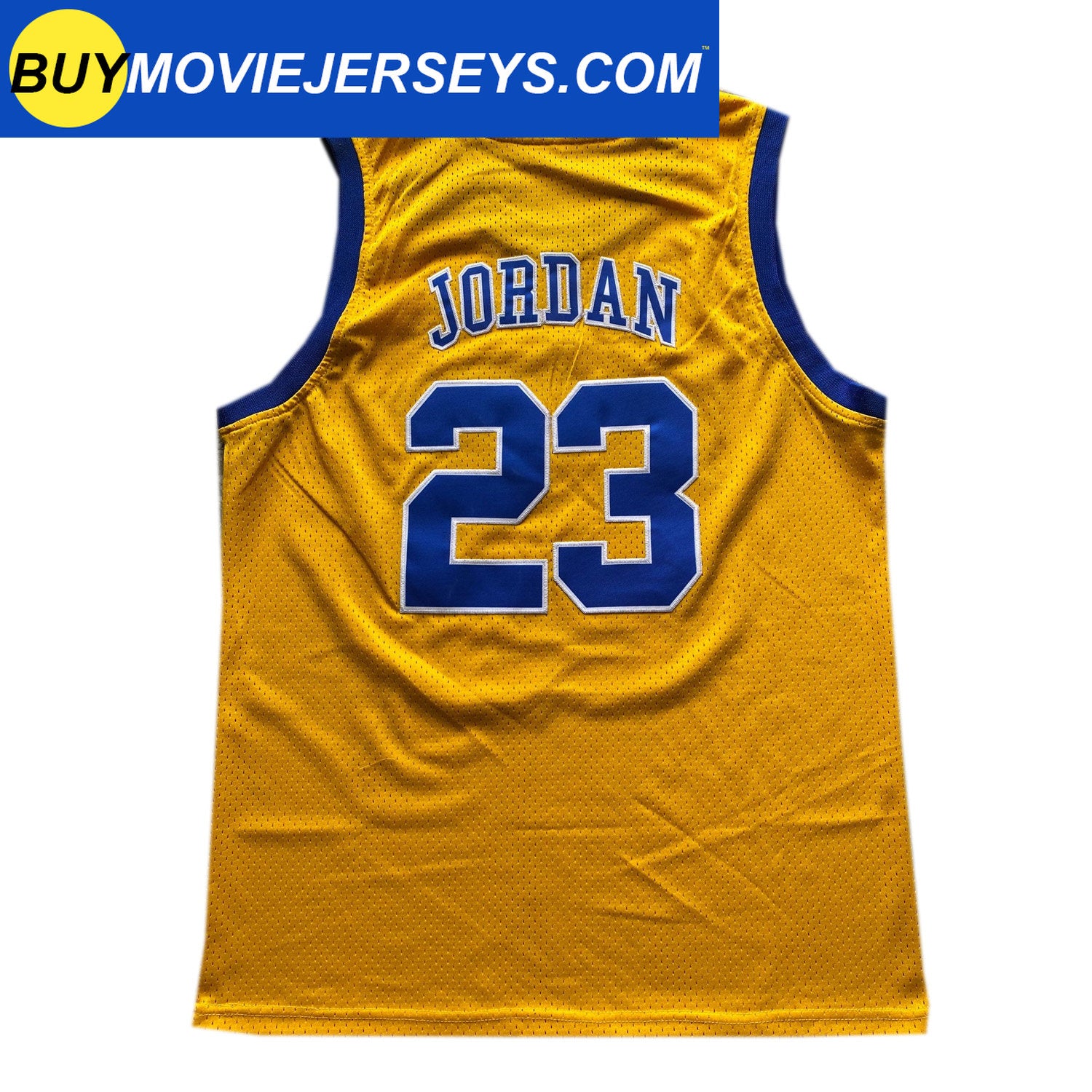 Laney High School Blue #23 Jordan Throwback Basketball Jersey Yellow