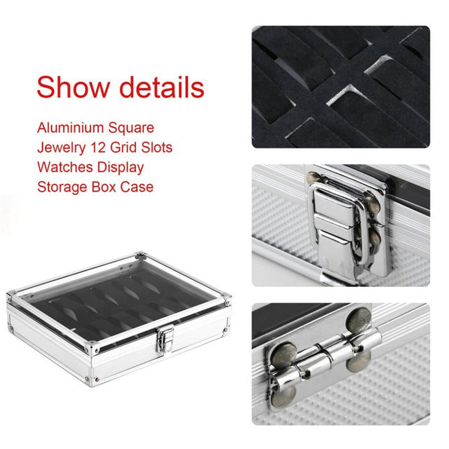 Professional 12 Grids Watch Box Jewelry