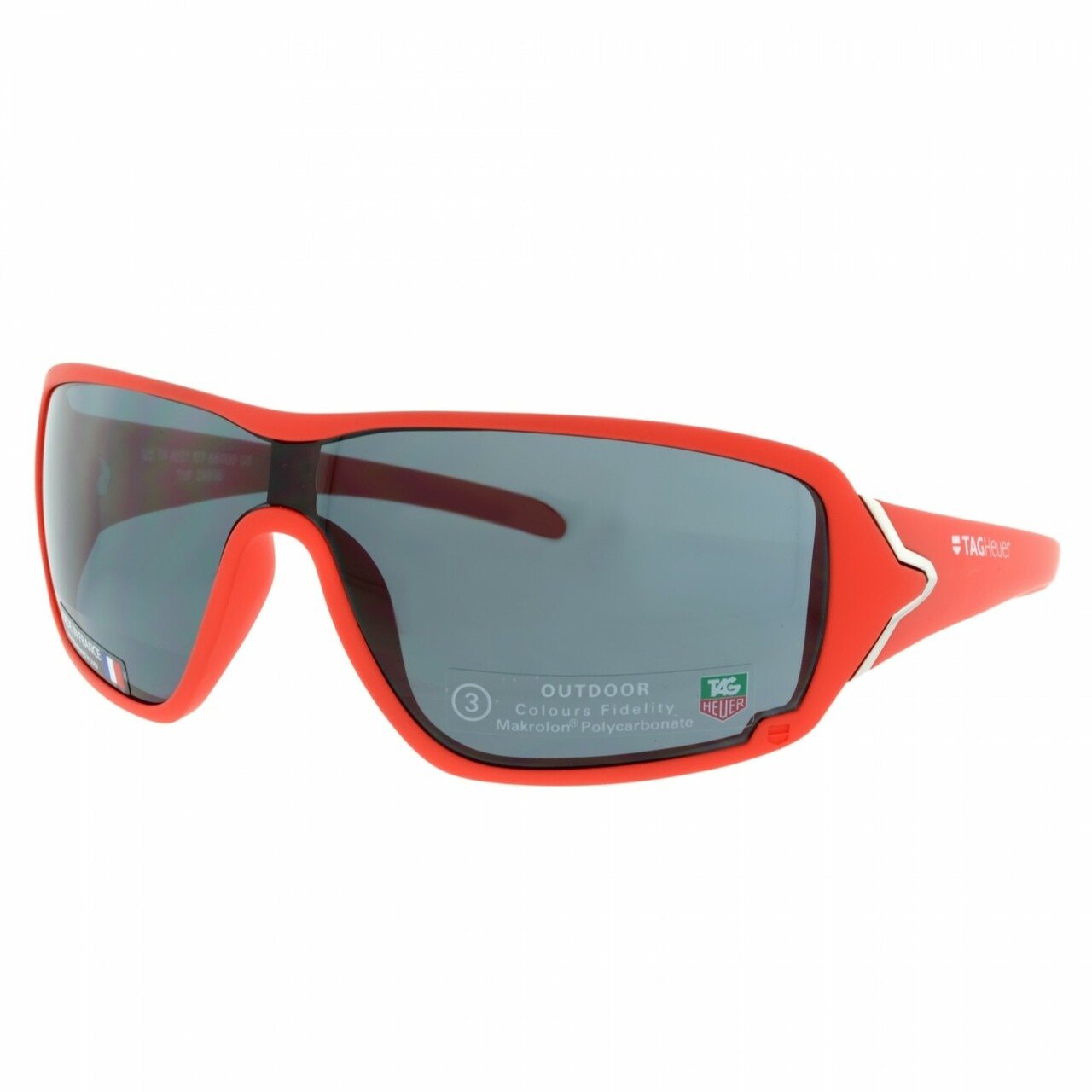 TAG Heuer 9201-107 Team USA Racer Red Shield Grey Lens Wrap Sunglasses