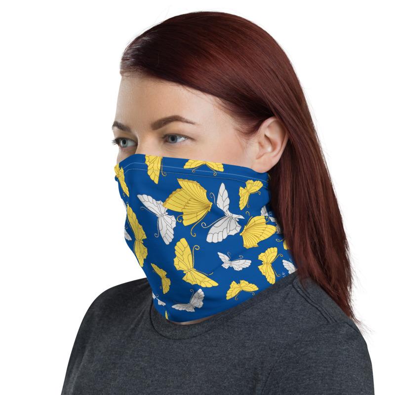 Blue Butterfly Neck Gaiter