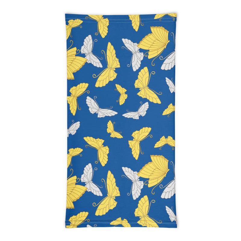 Blue Butterfly Neck Gaiter