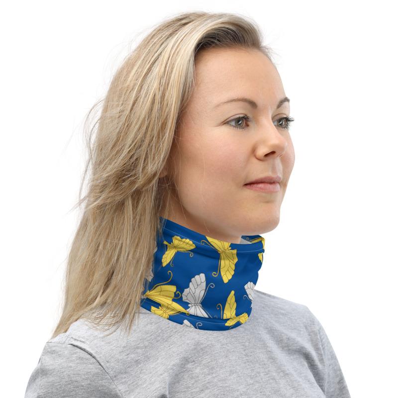 Blue Butterfly Neck Gaiter