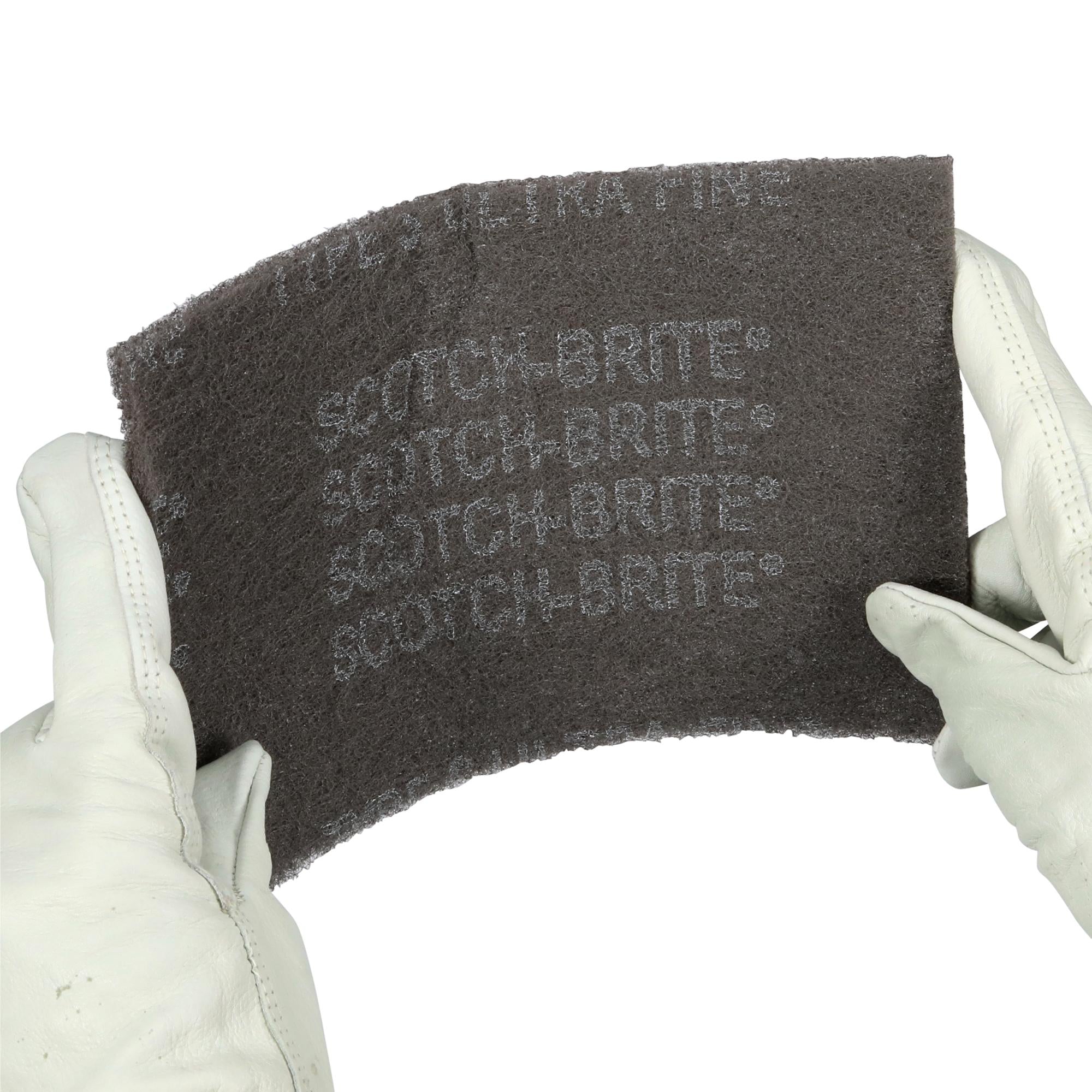 Scotch-Brite Hand Pad 7448, HP-HP, SiC Ultra Fine, Gray, 6 in x 9 in,
20/Carton