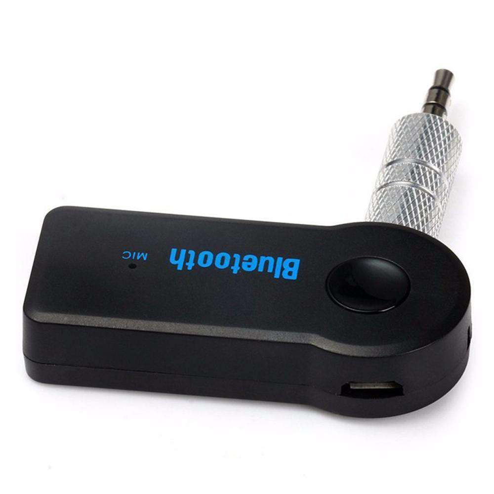 Universal 3.5mm Car A2DP Wireless Bluetooth AUX Audio Adapter Handsfree With Mic - Black