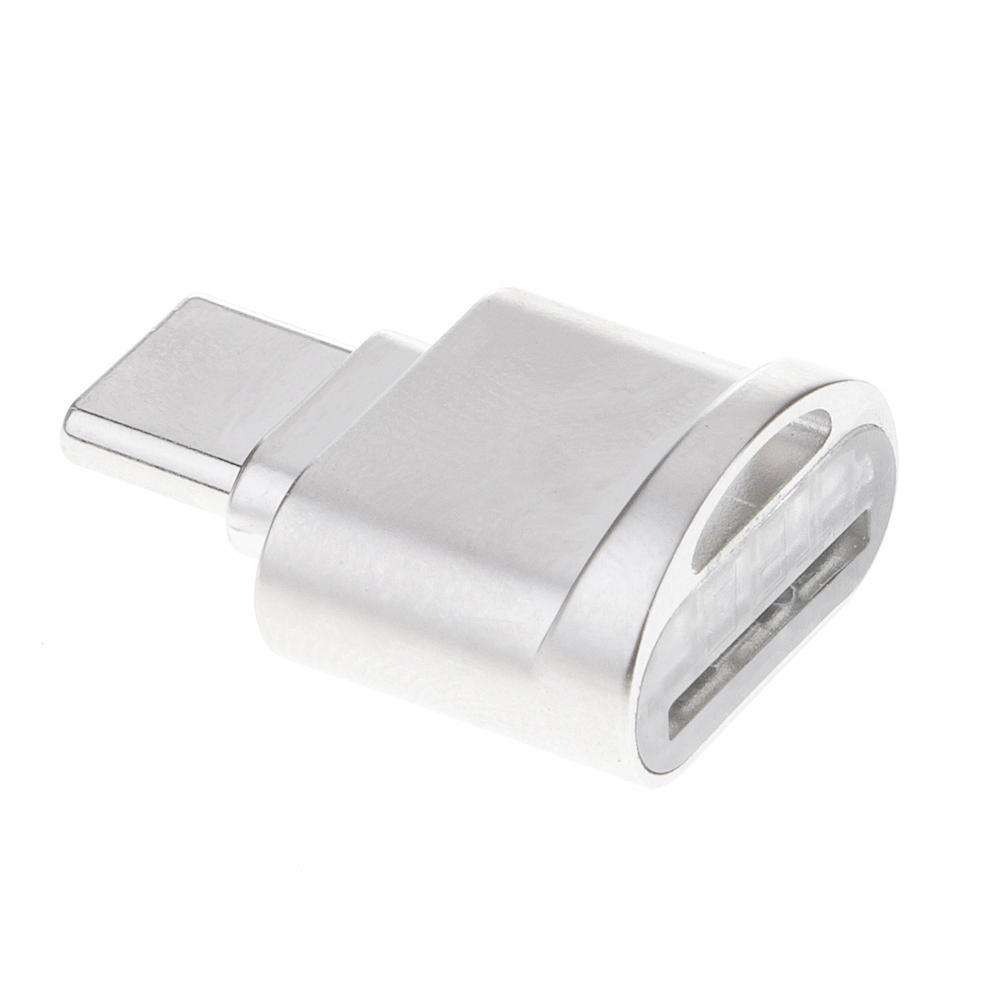 AMZER USB Type-C 3.1 to Micro SD Card (TF Card) Reader Adapter OTG Function - Silver