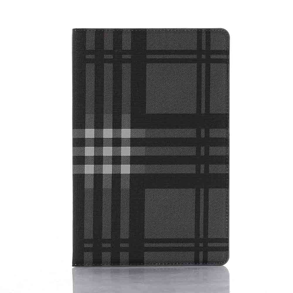 AMZER Tartan Pattern Horizontal Flip Leather Case with Card Slots & Wallet for Samsung Galaxy Tab S6 10.5 SM-T860/ SM-T865  - Grey