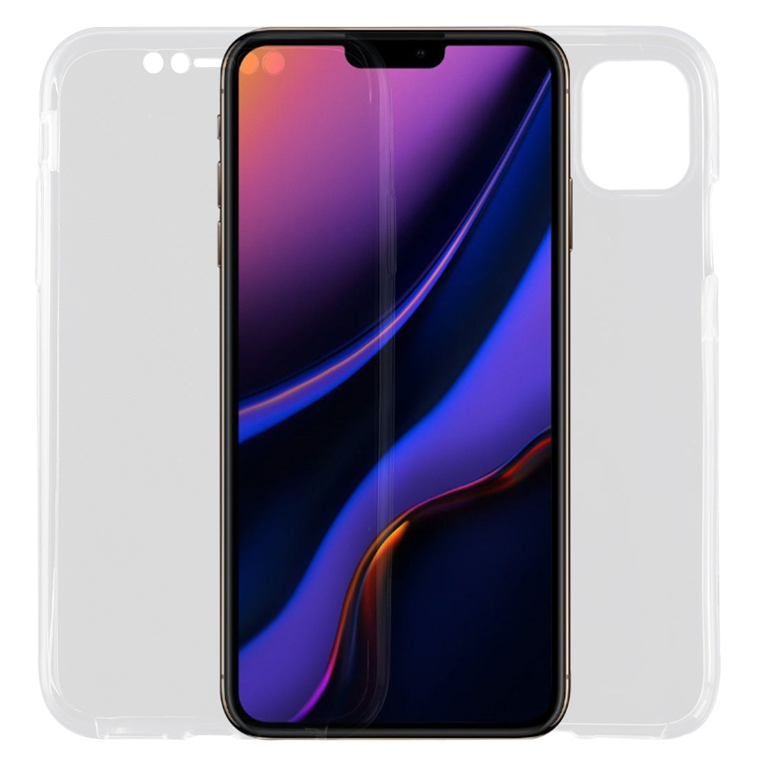 Ultra-thin Double-sided Full Coverage Transparent TPU Case for iPhone 11 Pro