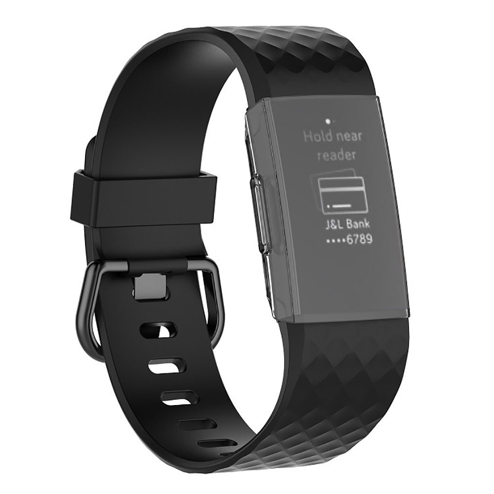 AMZER Full Coverage PC Hard Case For Fitbit Charge 3 Smart Watch - Black