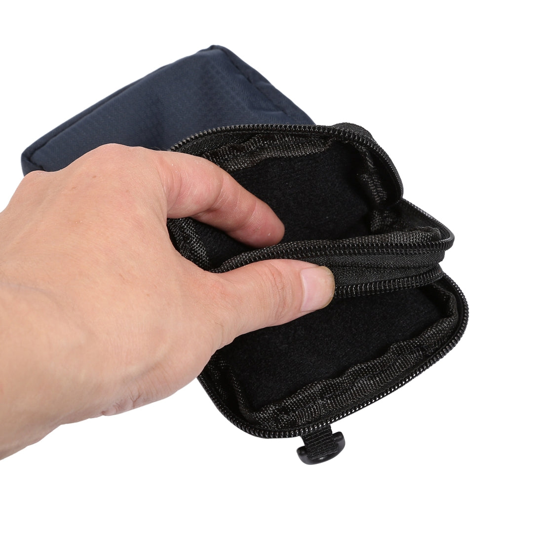 Universal Multi-function Double Layer Zipper Sports Waist Bag - 6.9 Inch
