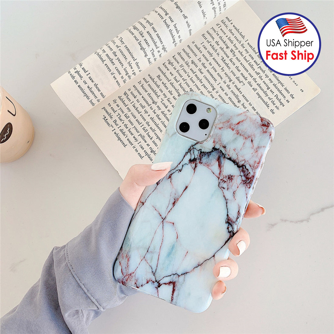 AMZER Marble IMD Soft TPU Protective Case for iPhone 11 Pro