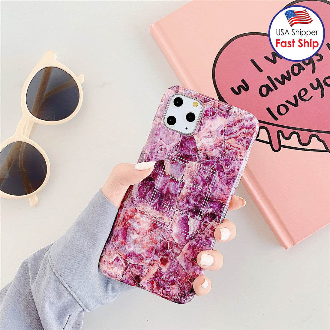 AMZER Marble IMD Soft TPU Protective Case for iPhone 11 Pro